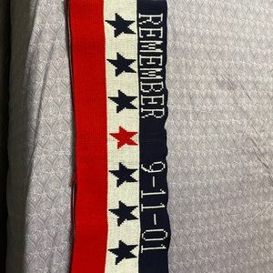 Remember 9-11-01 scarf over 6 feet long with fringe